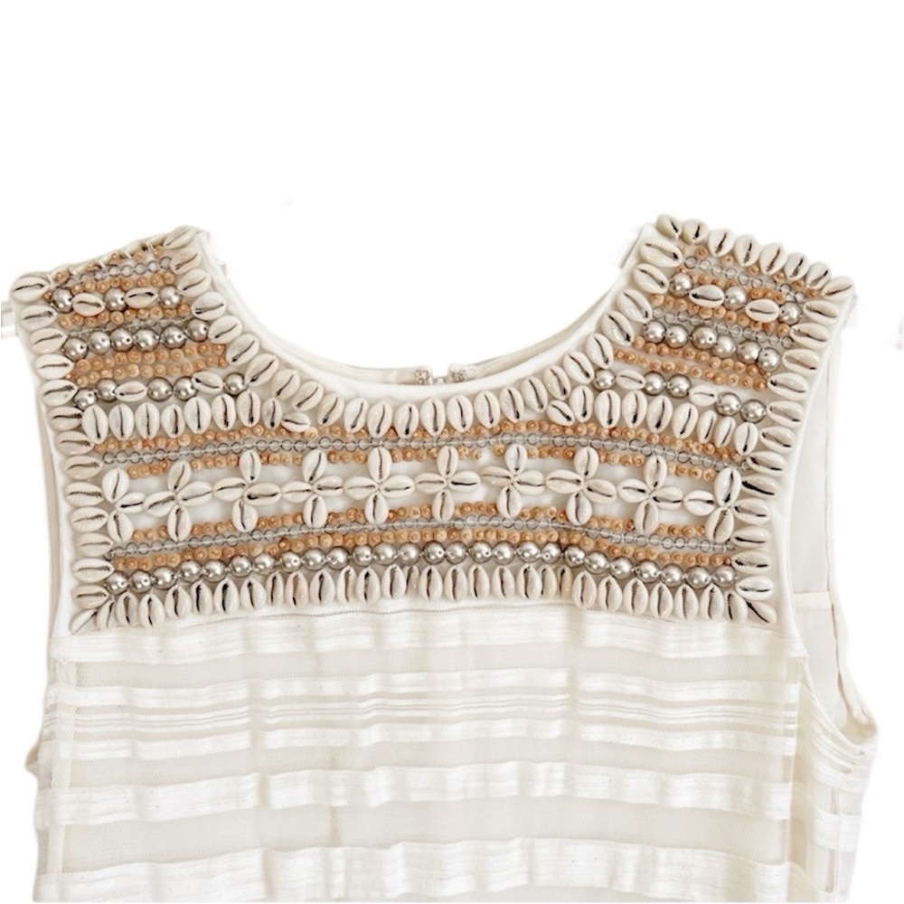 Adam Lippes Silk Double Layer Sleeveless Shell Embellished Blouse Tank Top 4